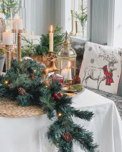 Beliani Koristetyyny 45X45 Cm 2 Kpl Punavalkoinen Sven Best