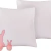 Beliani Koristetyynysetti 2 Kpl Pupukuviolla 45 X 45 Cm Valkoinen/Vaaleanpunainen Philox Clearance