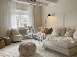 Beliani Koristetyynysetti 45 X 45 Cm Porroinen Valkoinen Cide Best