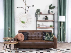 Beliani Koristetyynysetti Keinonahkaa 45X45Cm Musta Lobelia Cheap