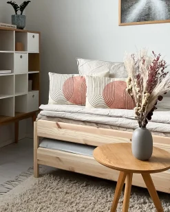 Beliani Koristetyynysetti Monivarinen Geometrinen Kuviointi 30 X 50 Cm Gerbera Hot