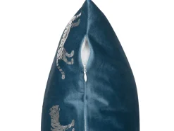 Beliani Koristetyynysetti Sininen Sametti Tiikerikuvio 45X45Cm Bluebell Hot