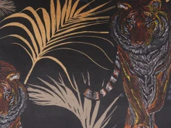 Beliani Koristetyynysetti Tiikerikuvioinen Musta/Beige 45 X 45 Cm Ramtek New