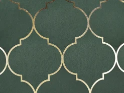 Beliani Koristetyynysetti Tummanvihrea Kiiltavalla Kuviolla 45X45Cm Alyssum Cheap