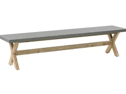 Beliani Kuitusementti Puutarhasetti 2 Penkilla Ja 2 Jakkaralla Harmaa Olbia Cheap