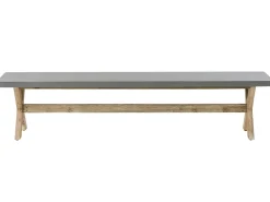 Beliani Kuitusementti Puutarhasetti 2 Penkilla Ja 2 Jakkaralla Harmaa Olbia Cheap