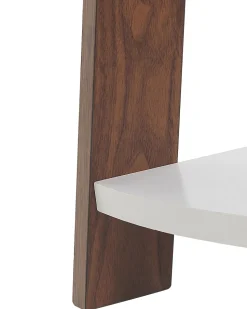 Beliani Kulmahylly 5 Hyllya Tumma Puu/Valkoinen Mobile Solo Best Sale