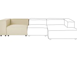 Beliani Kulmamoduuli Pellava Beige Aprica Discount