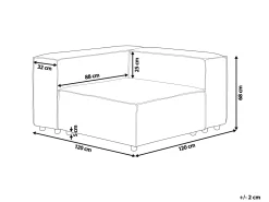 Beliani Kulmamoduuli Pellava Beige Aprica Discount