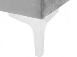 Beliani Kulmamoduuli Sametti Harmaa Evja Best Sale