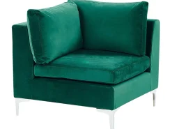 Beliani Kulmamoduuli Sametti Vihrea Evja Shop