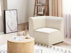 Beliani Kulmamoduuli Vakosametti Vaalea Beige Lemvig Clearance