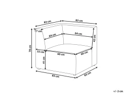 Beliani Kulmamoduuli Vakosametti Tummanvihrea Lemvig Online