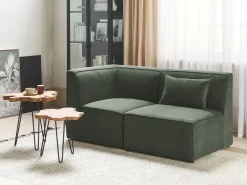 Beliani Kulmamoduuli Vakosametti Tummanvihrea Lemvig Online