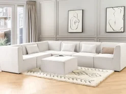 Beliani Kulmamoduuli Vakosametti Luonnonvalkoinen Lemvig Cheap