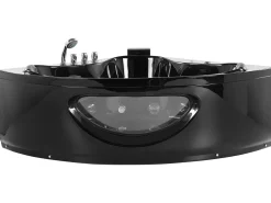 Beliani Kulmaporeamme Led-Valot Musta 205 X 146 Cm Tocoa Store