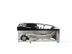 Beliani Kulmaporeamme Led-Valot Musta 214 X 155 Cm Martinica Cheap