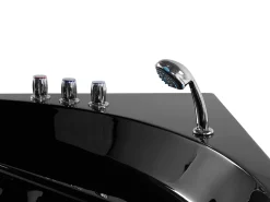 Beliani Kulmaporeamme Led-Valot Musta 200 X 140 Cm Meves Cheap