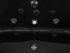 Beliani Kulmaporeamme Led-Valot Musta 200 X 140 Cm Meves Cheap