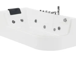 Beliani Kulmaporeamme Led-Valot Valkoinen 170 X 80 Cm Acuario Cheap