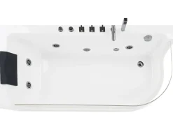 Beliani Kulmaporeamme Led-Valot Valkoinen 170 X 80 Cm Acuario Cheap