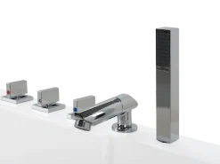 Beliani Kulmaporeamme Led-Valot Valkoinen 170 X 80 Cm Acuario Cheap