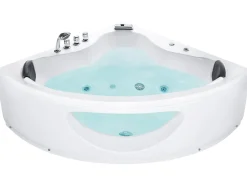 Beliani Kulmaporeamme Led-Valot Valkoinen 205 X 146 Cm Tocoa Flash Sale