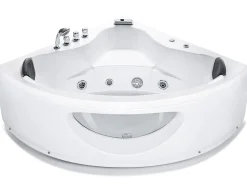 Beliani Kulmaporeamme Led-Valot Valkoinen 205 X 146 Cm Tocoa Flash Sale