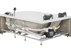 Beliani Kulmaporeamme Oikeak. Led-Valot Valkoinen 170 X 119 Cm Bayamo Cheap