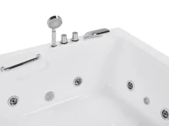 Beliani Kulmaporeamme Oikeak. Led-Valot Valkoinen 170 X 119 Cm Bayamo Cheap