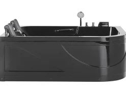 Beliani Kulmaporeamme Oikeak. Led-Valot Musta 170 X 119 Cm Bayamo Hot