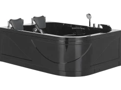 Beliani Kulmaporeamme Oikeak. Led-Valot Musta 170 X 119 Cm Bayamo Hot