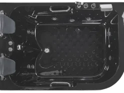 Beliani Kulmaporeamme Oikeak. Led-Valot Musta 170 X 119 Cm Bayamo Hot