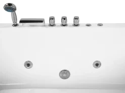 Beliani Kulmaporeamme Oikeak. Led-Valot Valkoinen 182 X 122 Cm Serrana Clearance