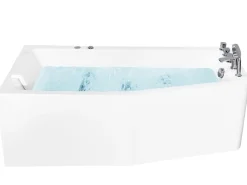 Beliani Kulmaporeamme Oikeak. Valkoinen 170 X 80 Cm Alita Discount