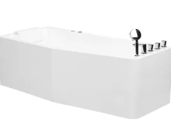 Beliani Kulmaporeamme Oikeak. Valkoinen 170 X 80 Cm Alita Discount