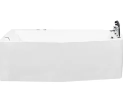 Beliani Kulmaporeamme Oikeak. Valkoinen 170 X 80 Cm Alita Discount