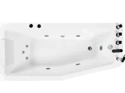 Beliani Kulmaporeamme Oikeak. Valkoinen 170 X 80 Cm Alita Discount