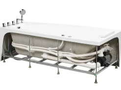 Beliani Kulmaporeamme Oikeak. Valkoinen 170 X 80 Cm Alita Discount