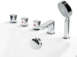 Beliani Kulmaporeamme Oikeak. Valkoinen 170 X 80 Cm Alita Discount