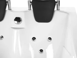 Beliani Kulmaporeamme Vasenk. Led-Valot Valkoinen 180 X 120 Cm Calama Store