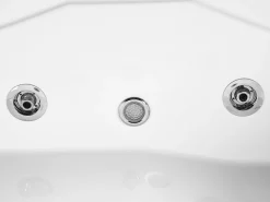 Beliani Kulmaporeamme Vasenk. Led-Valot Valkoinen 180 X 120 Cm Calama Store