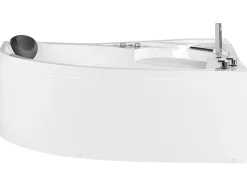 Beliani Kulmaporeamme Vasenk. Led-Valot Valkoinen 150 X 100 Cm Neiva Shop