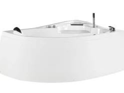 Beliani Kulmaporeamme Vasenk. Led-Valot Valkoinen 150 X 100 Cm Neiva Shop