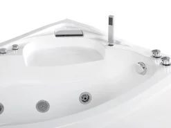 Beliani Kulmaporeamme Vasenk. Led-Valot Valkoinen 150 X 100 Cm Neiva Shop