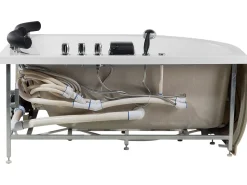 Beliani Kulmaporeamme Vasenk. Led-Valot Valkoinen 160 X 113 Cm Paradiso Cheap