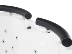 Beliani Kulmaporeamme Vasenk. Led-Valot Valkoinen 160 X 113 Cm Paradiso Cheap