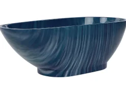 Beliani Kylpyamme Marmorikuvio Laivastonsininen 170 X 80 Cm Rioja Fashion