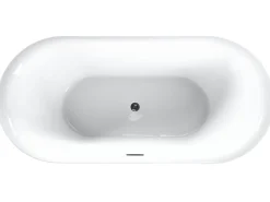 Beliani Kylpyamme Vapaasti Seisova Valkoinen 180 X 80 Cm Carrera New