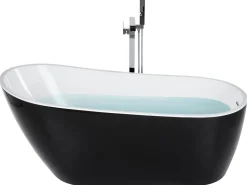 Beliani Kylpyamme Vapaasti Seisova Musta 170 X 78 Cm Solarte Discount